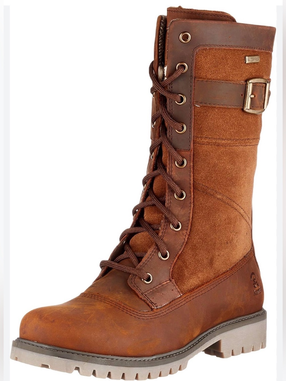 Kamik Women's Brown Lace-Up Buckle Winter Boot